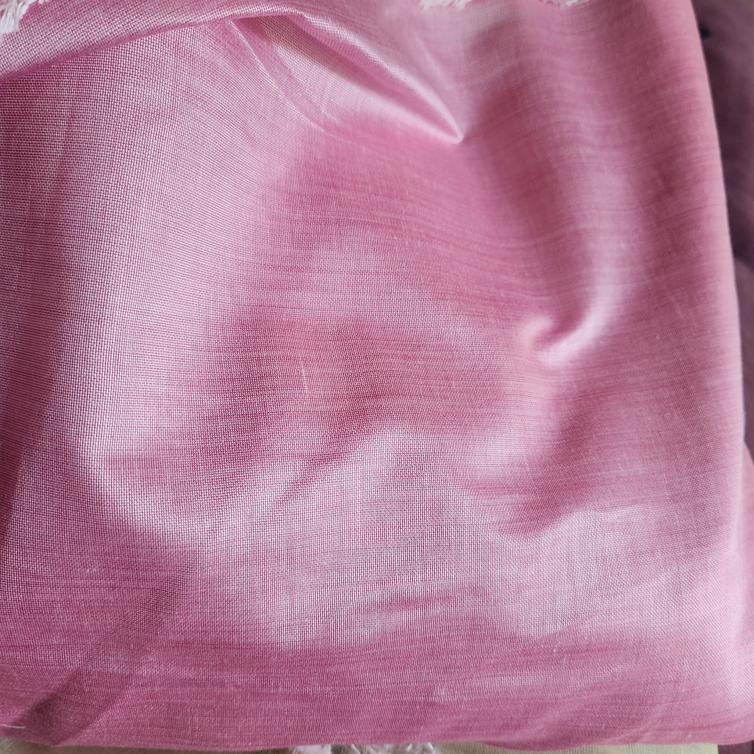 Pink Premium Glossy Shirting Chanderi  Fabric