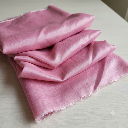 Pink Premium Glossy Shirting Chanderi  Fabric