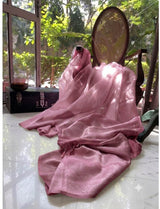 Pink Premium Glossy Shirting Chanderi  Fabric