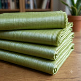 Premium Glossy Chanderi Silk-Cotton Blend Shirting Fabric – Soft Sage Green
