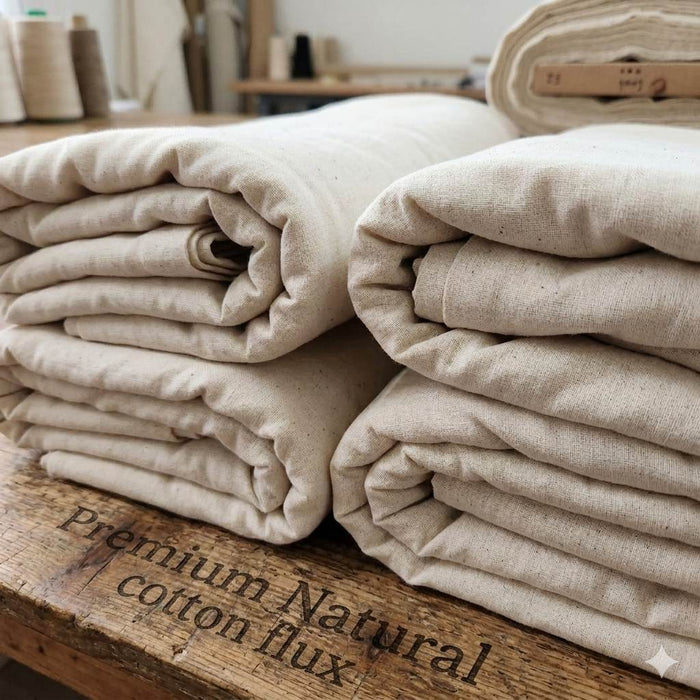 Natural Cotton Flux Fabric – Pure, Versatile, and Timeless