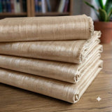 Beige Oatmeal Glossy chanderi Shirting fabric