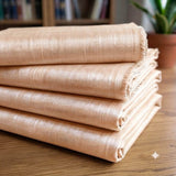 Pastel Peach Glossy Chanderi Shirting fabric