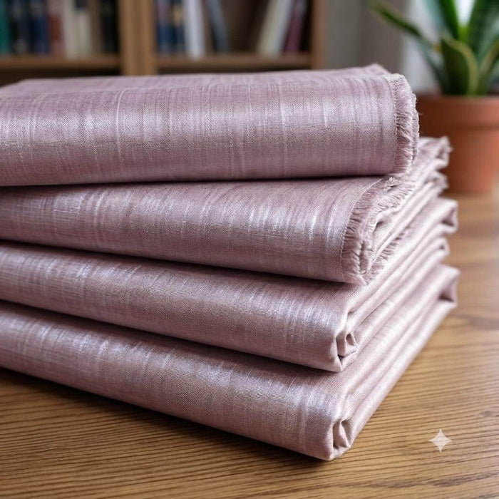 Pink Lavender Glossy Shirting Chanderi Fabric