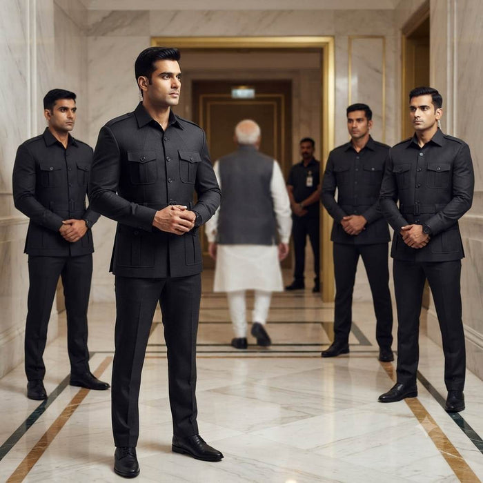 Premium Black Formal suiting Fabric Best for Trousers