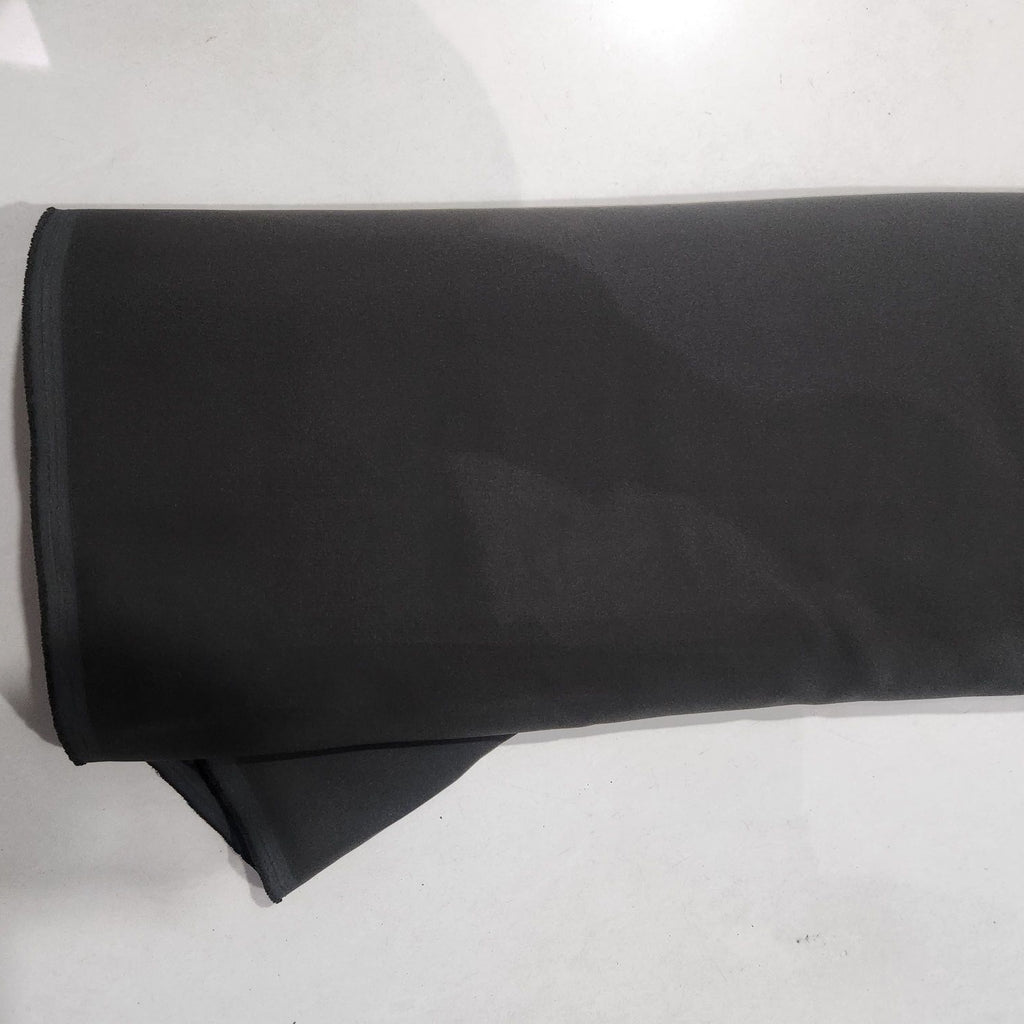 Rich Ink Black Lycra suiting Fabric strachable & wrinkle free