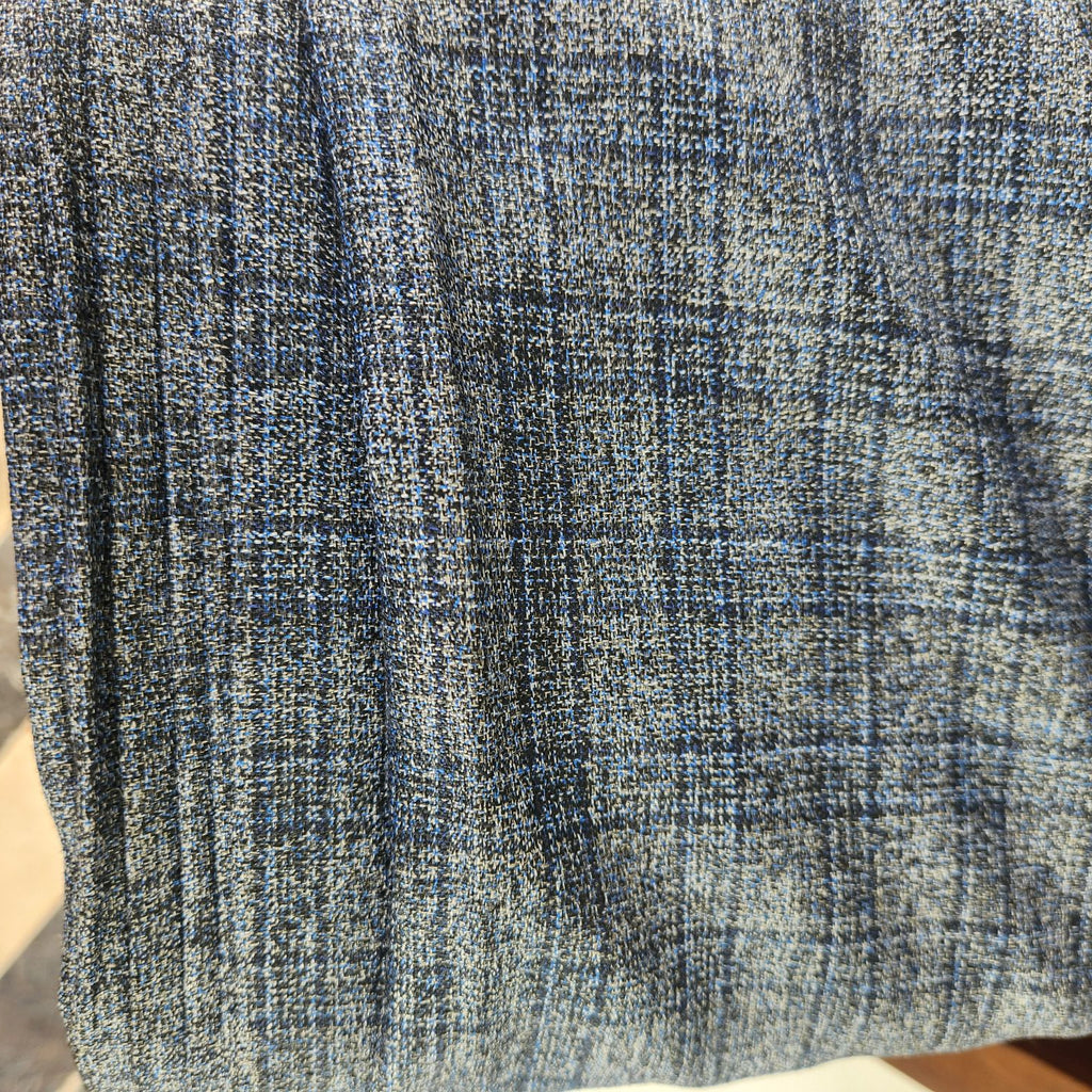Premium Midnight Blue Textured Suiting Fabric
