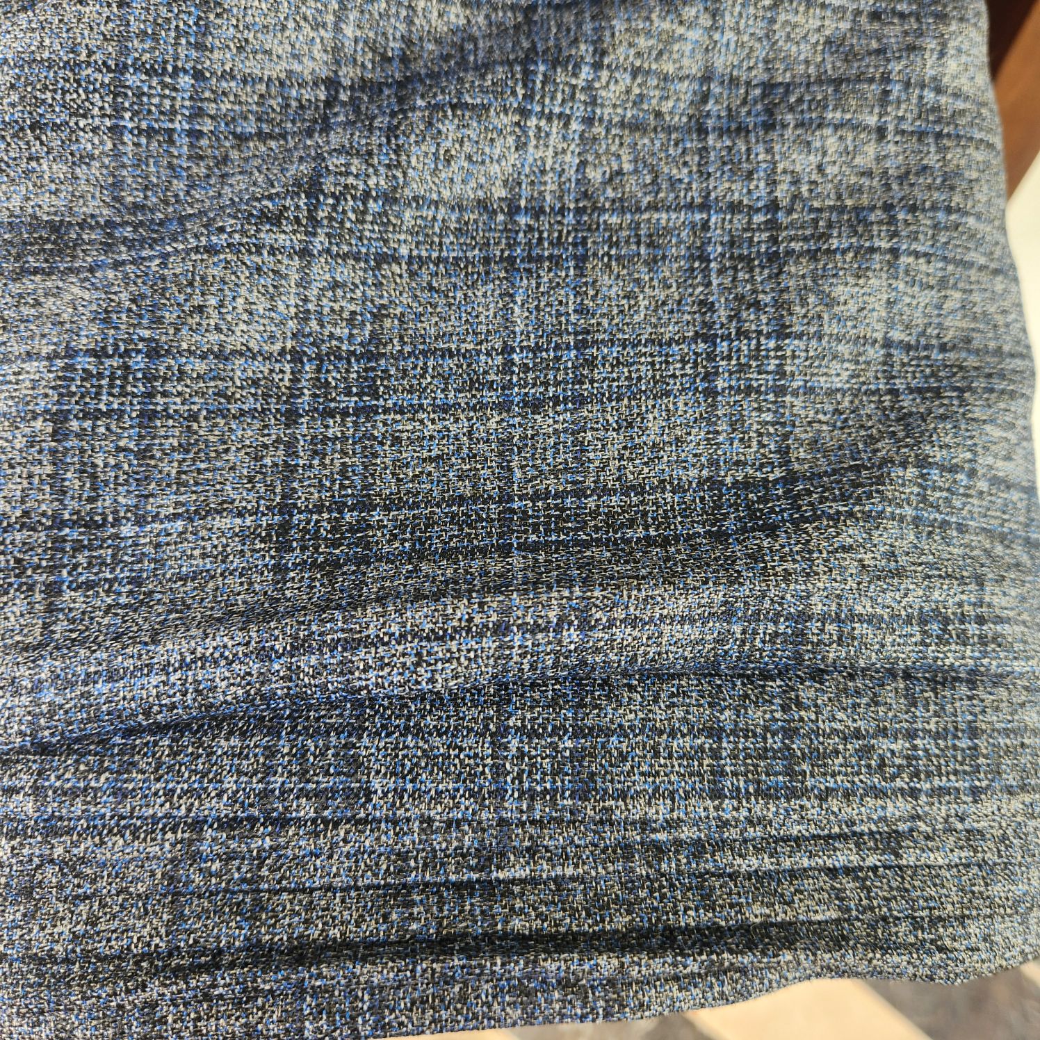 Premium Midnight Blue Textured Suiting Fabric