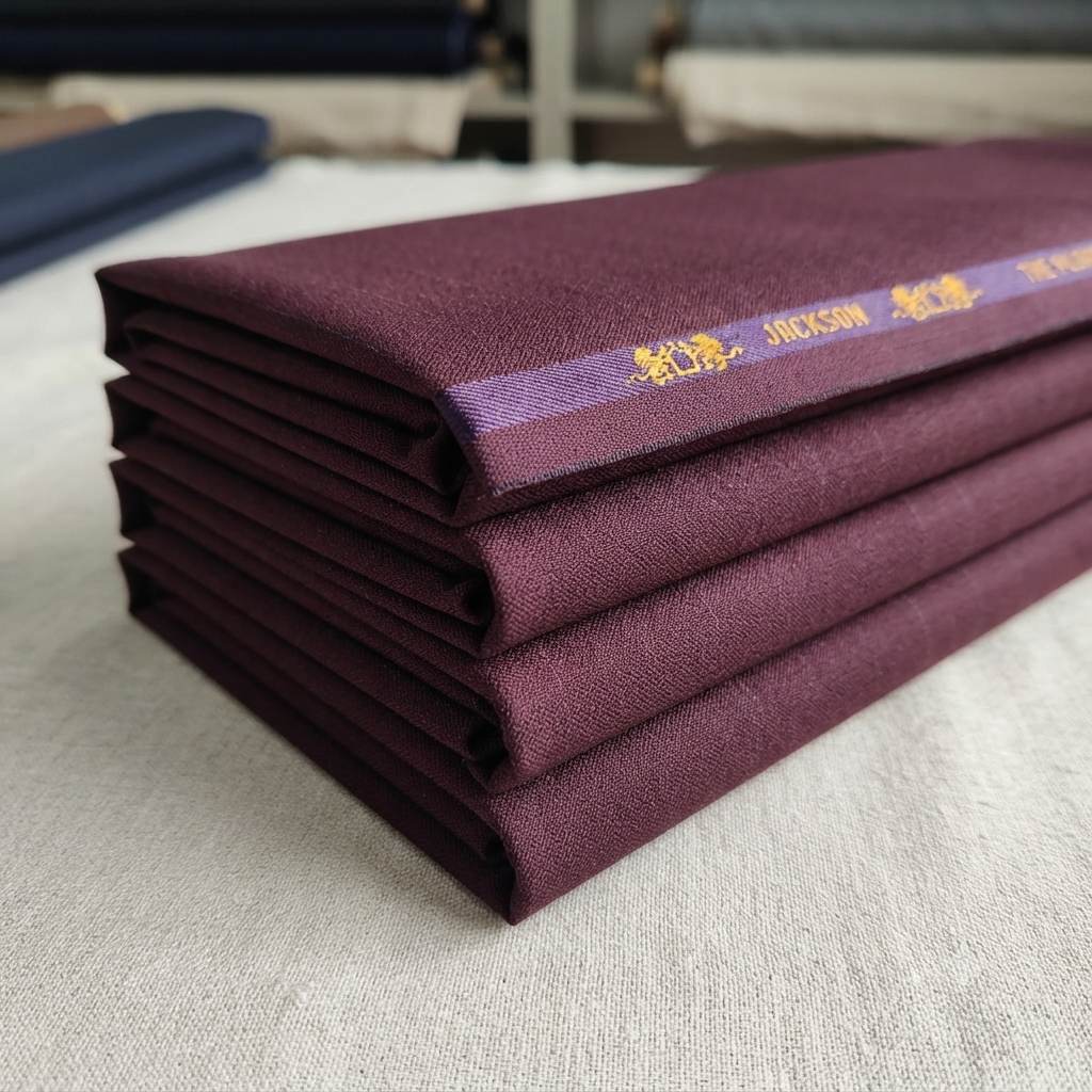 Premium Deep Maroon Formal Suiting Fabric