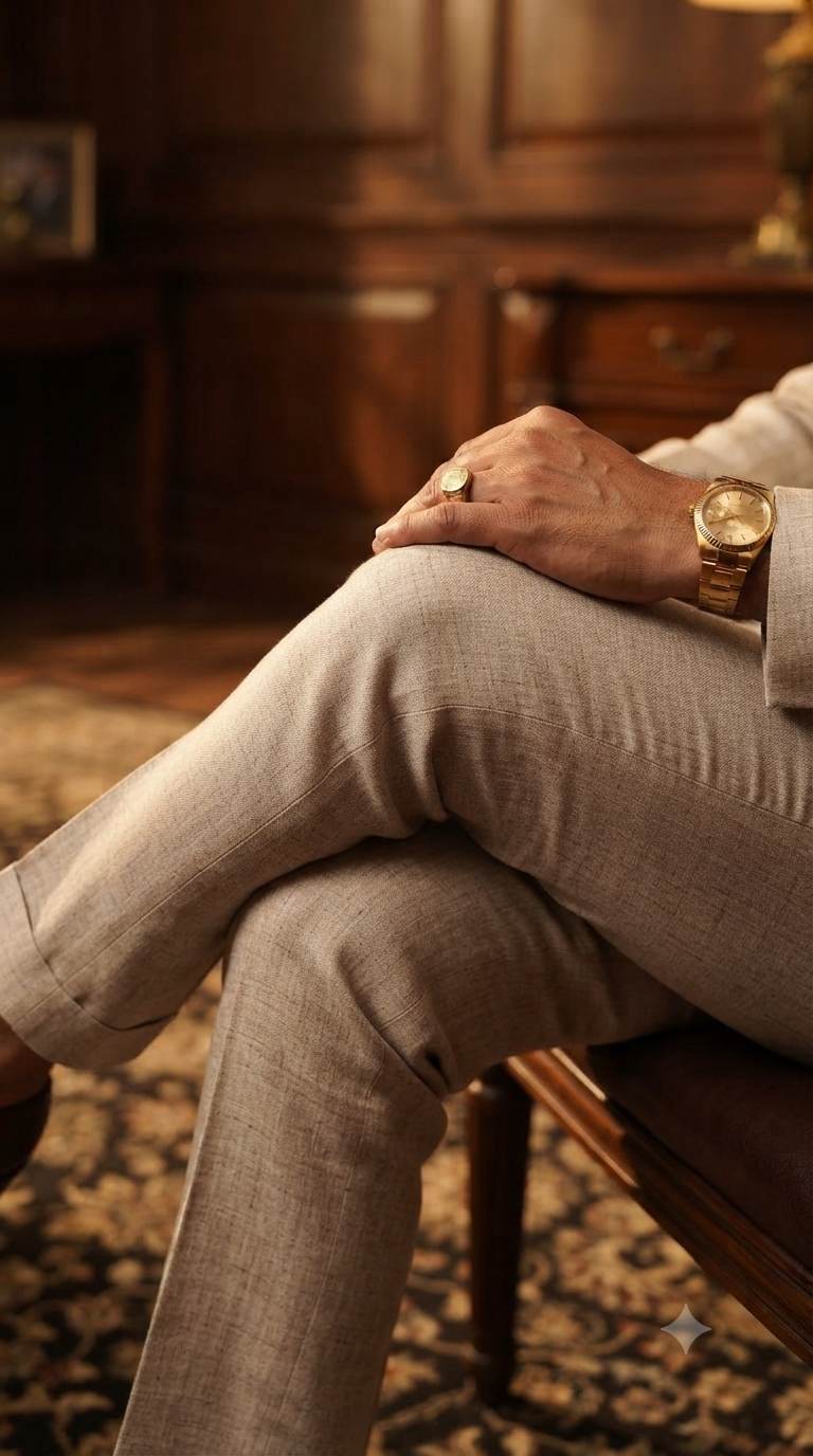 Premium Natural-Texture Linen-Blend Suiting Fabric