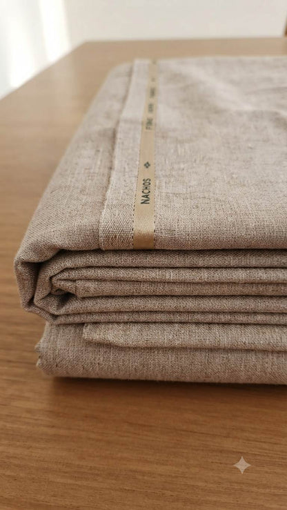 Premium Natural-Texture Linen-Blend Suiting Fabric