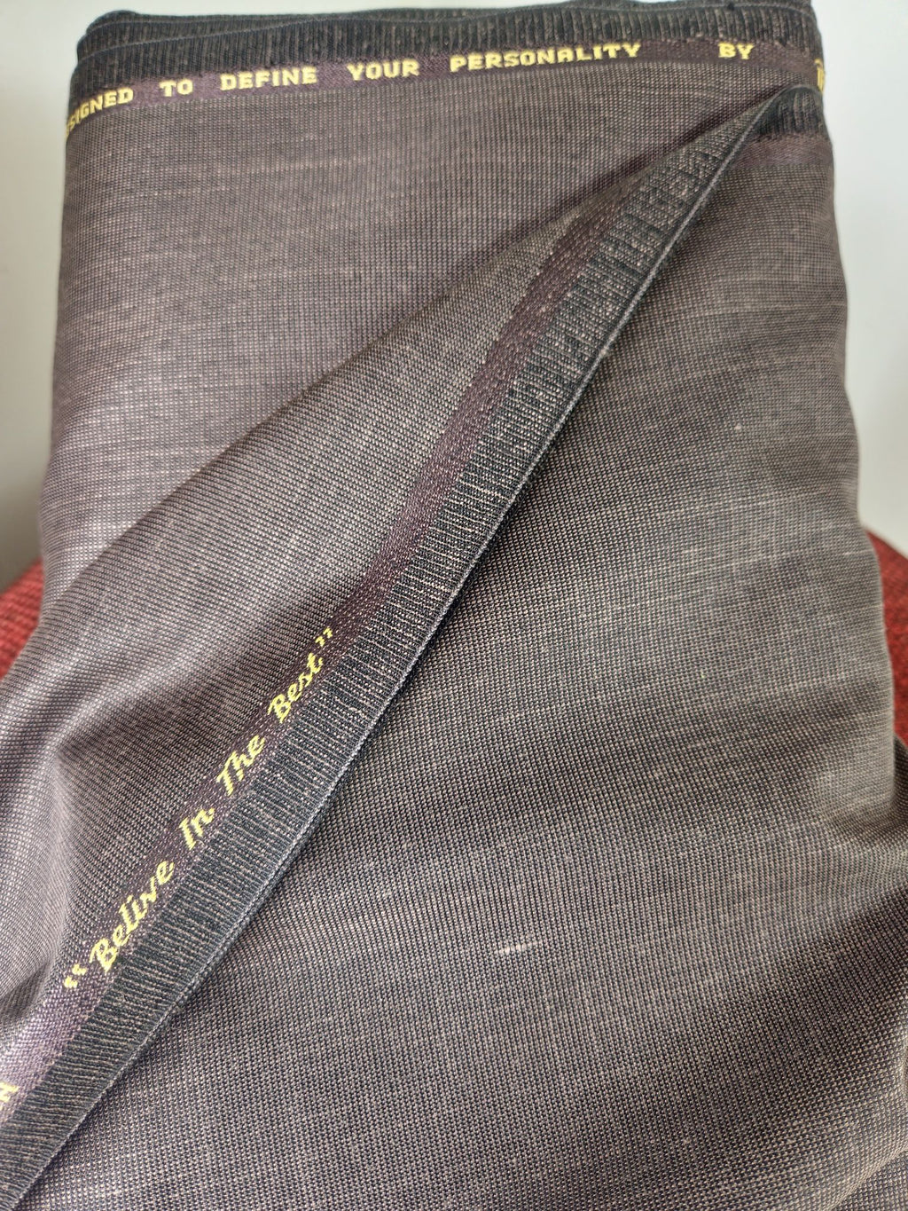Premium Dark Brown Textured Suiting Fabric – "Designed to Define Your Personality"