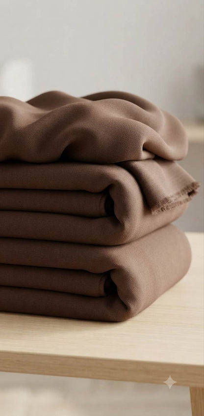 Premium Brown Super Lycra Suiting Fabric