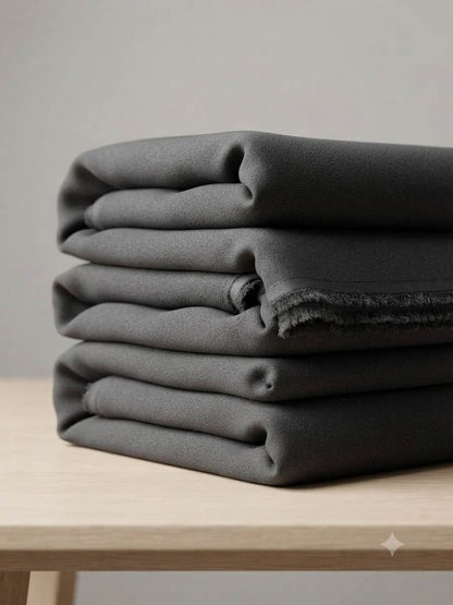 Premium Grey Super Lycra Suiting wrinkle free Fabric