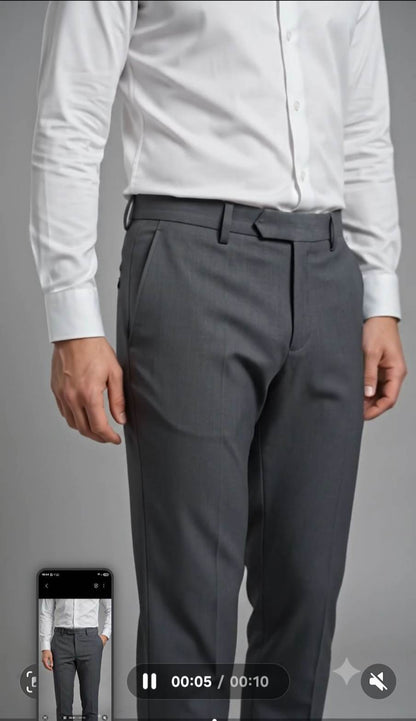 Premium Grey Super Lycra Suiting wrinkle free Fabric