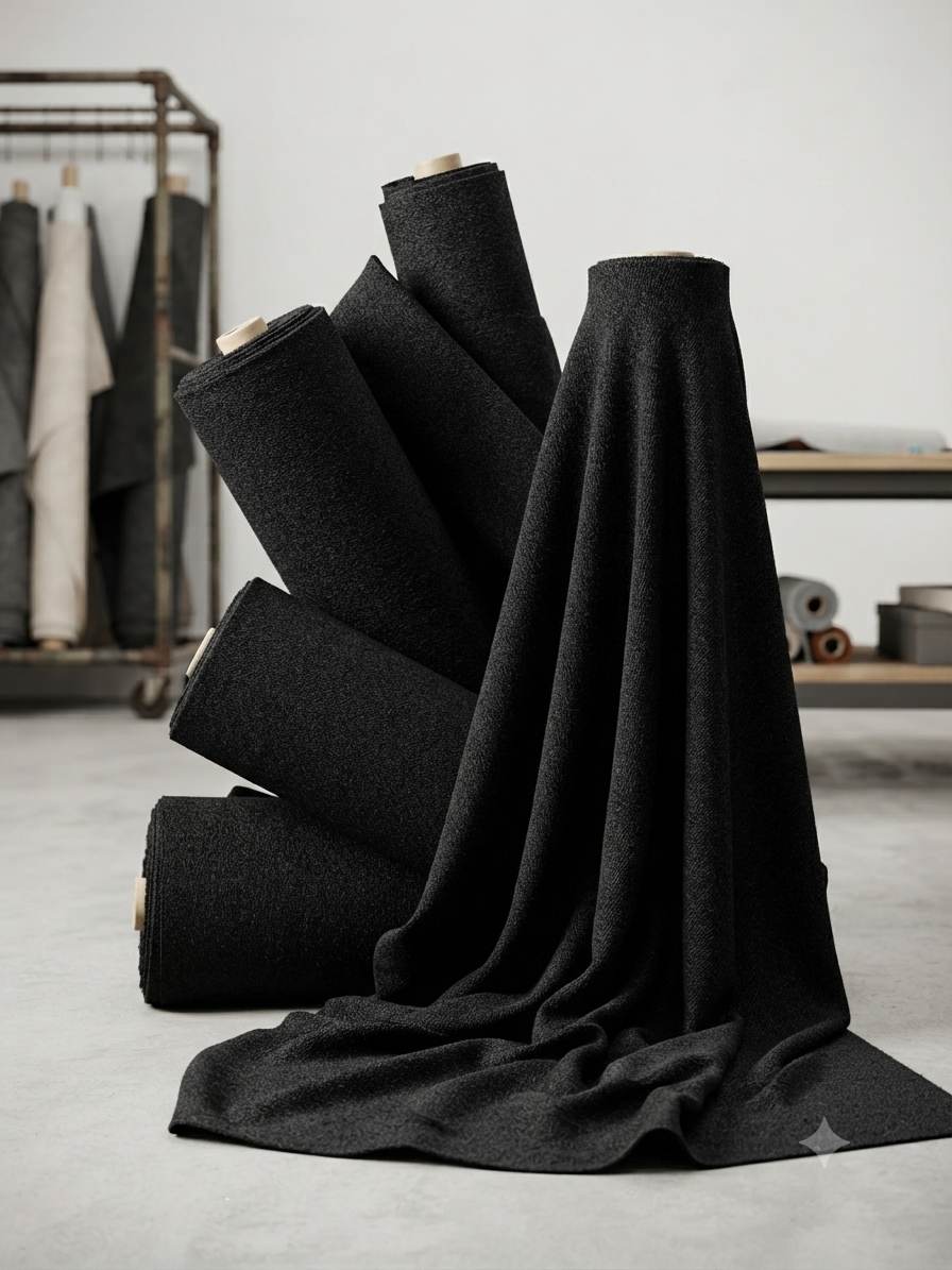 Shahi Libas Black Shimmery Suiting Fabric | Premium Men's Suit Material