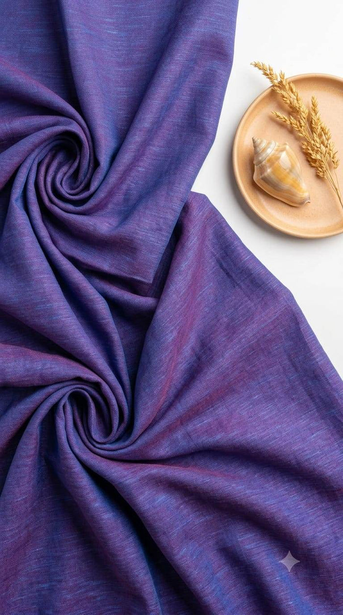 Royal Purple 60 Lea Pure Cotton-Linen Fabric