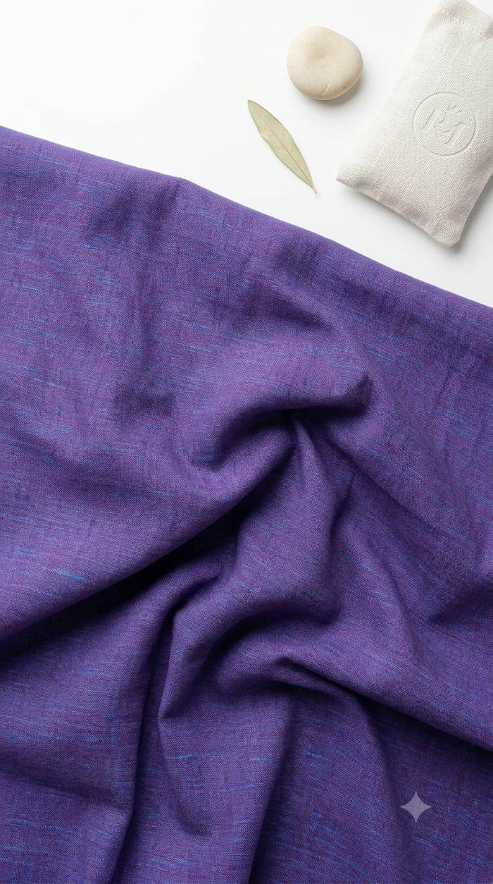 Royal Purple 60 Lea Pure Cotton-Linen Fabric