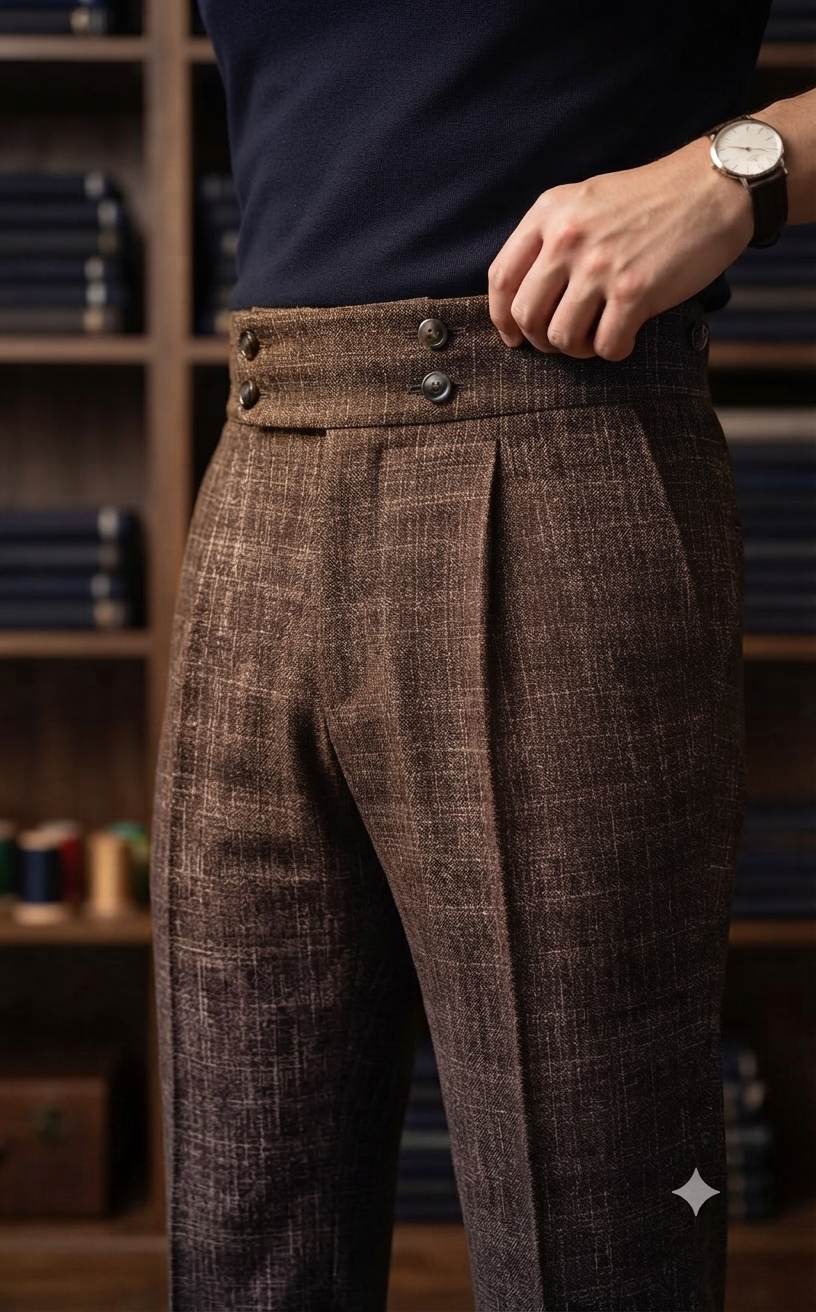 Boston Premium Brown Textured Suiting Fabric