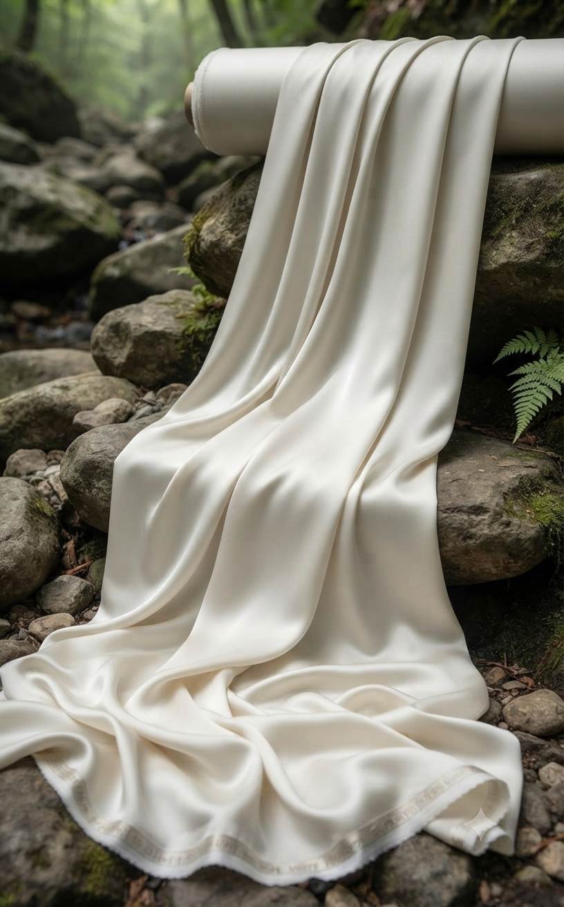Classic Ivory Suiting Fabric for Bespoke Formal Wear and Ceremonial Attire