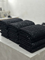 BLACK Schiffli Rayon fabric with Big Width 56"
