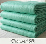 Lighter Sea Foam Chanderi silk Fabric