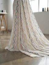 Multicolor Chanderi fabric draped to show texture and sheen