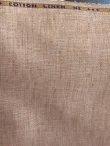 Peachish Tone Biscuit Khadi Linen Fabric