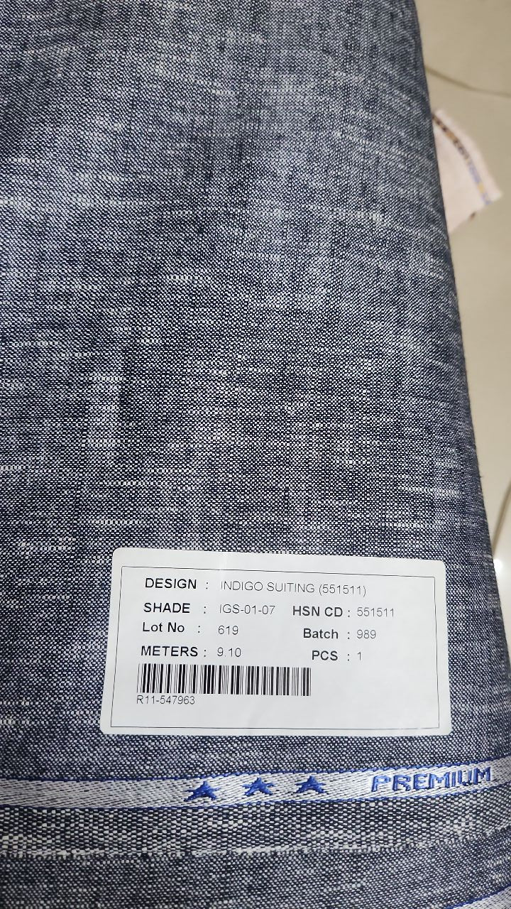 Premium Melange Black thick Linen Suiting Fabric for Pants, Dresses, Safari, Blazers