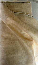Yellowish Tone Biscuit Khadi Linen Fabric