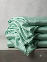 Mint Green Malai Chanderi Silk Fabric