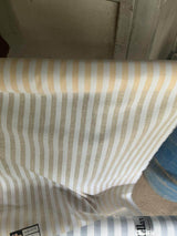 Off white with Pastel Yellow versatile Striped Shirting Fabric