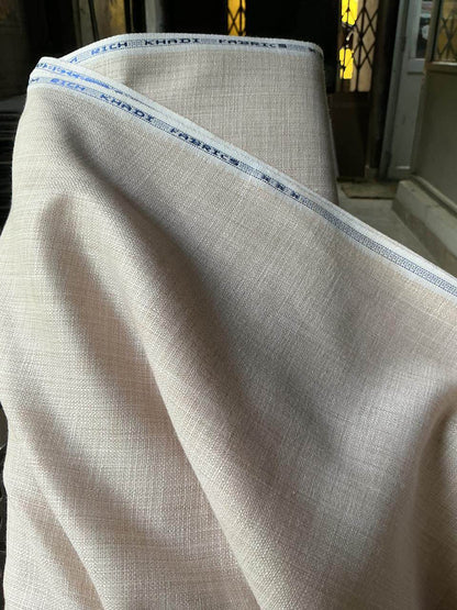Pastel Peach tone Rich Khadi Linen Fabric