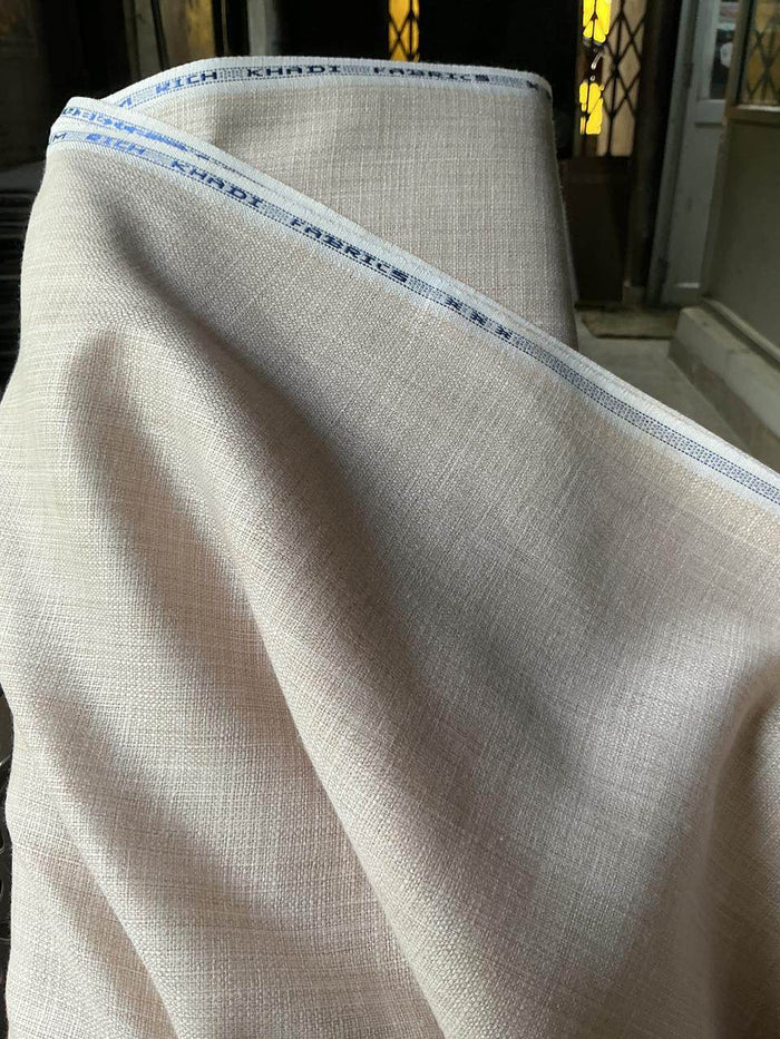 Pastel Peach tone Rich Khadi Linen Fabric