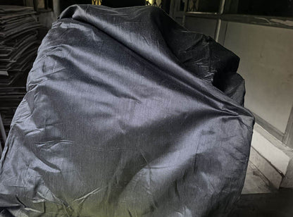 Charcoal Grey Glossy chanderi Shirting fabric
