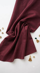 Wine Glossy chanderi Shirting fabric
