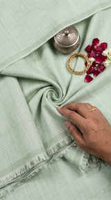 Pista Green Glossy chanderi Shirting fabric