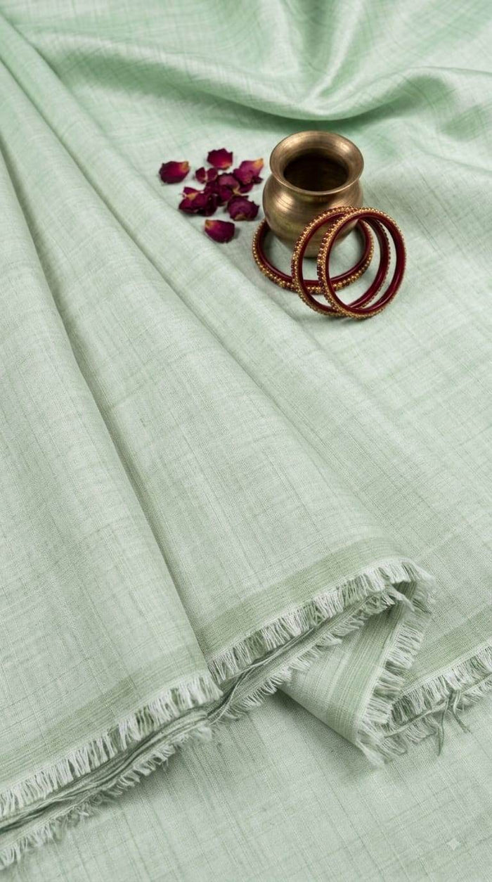 Pista Green Glossy chanderi Shirting fabric