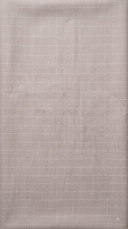 Sophisticated Neutral Greyish-Taupe Striped 60 lea cotton linen fabric