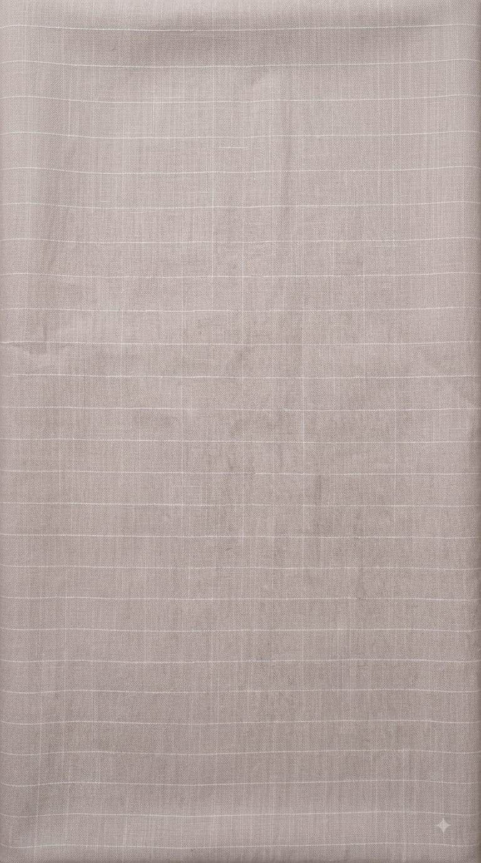 Sophisticated Neutral Greyish-Taupe Striped 60 lea cotton linen fabric