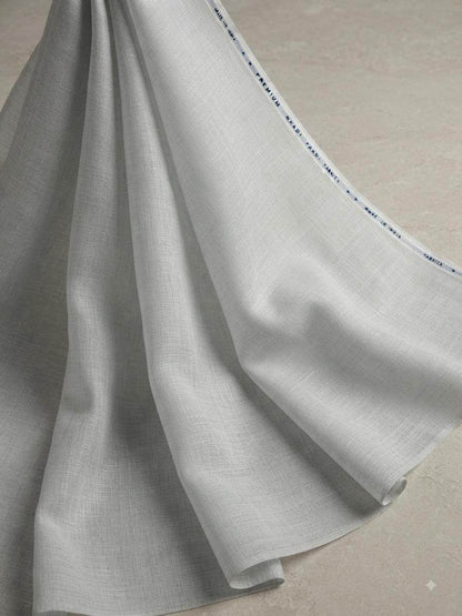 Pastel Pistachio tone Rich Khadi Linen Fabric