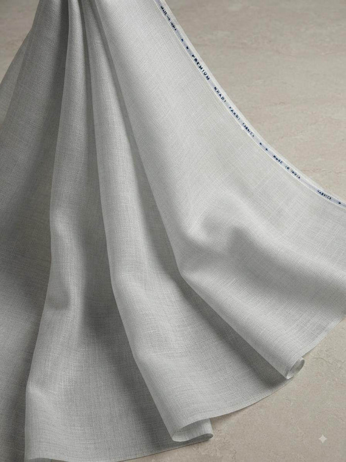 Pastel Pistachio tone Rich Khadi Linen Fabric