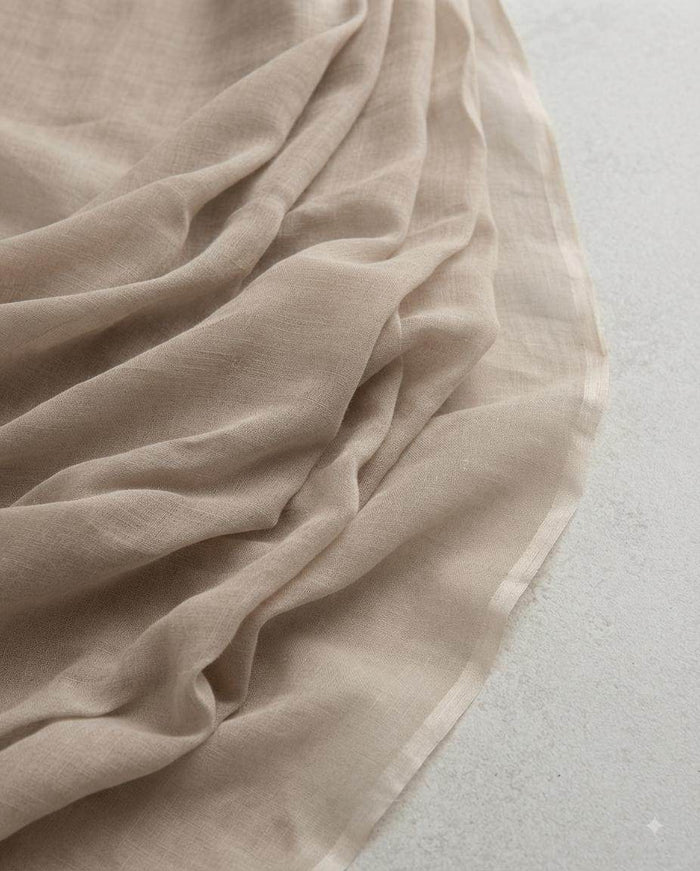 Light Taupe Ultra-Light Mul Cotton Fabric