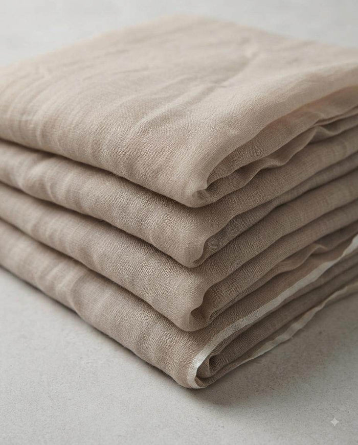 Light Taupe Ultra-Light Mul Cotton Fabric