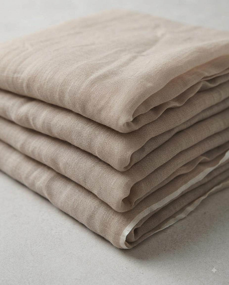 Light Taupe Ultra-Light Mul Cotton Fabric
