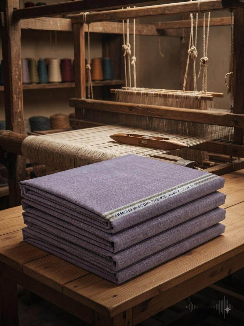 Smoke Mauve tone Premium Traditional KHHADAR Fabric