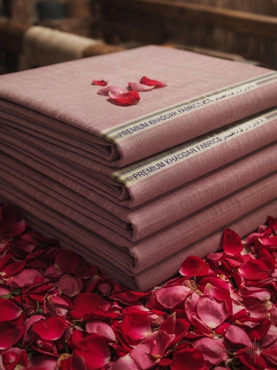 Dusty Rose tone Premium Traditional KHHADAR Fabric
