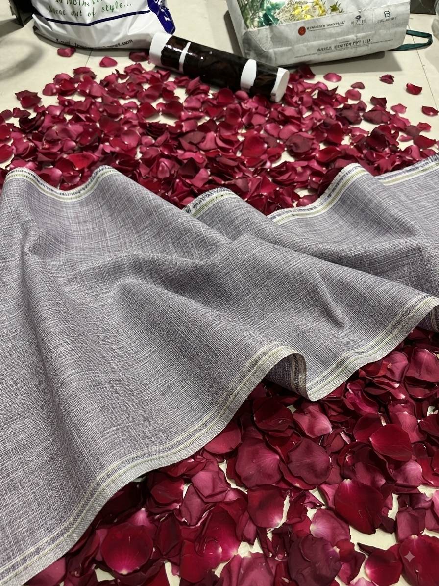 Smoke Mauve tone Premium Traditional KHHADAR Fabric