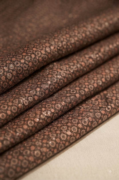 Exquisite Geometric Digital Print Fabric with Subtle Sequin & Crochet Detailing (Big Width)
