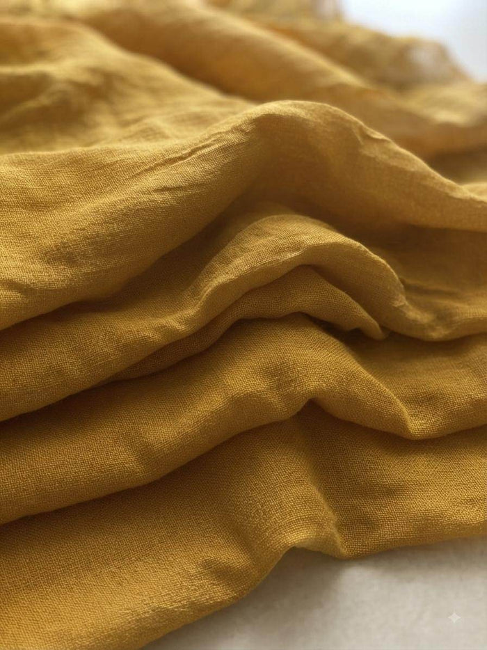 Mustard Yellow Ultra-Light Mul Cotton Fabric